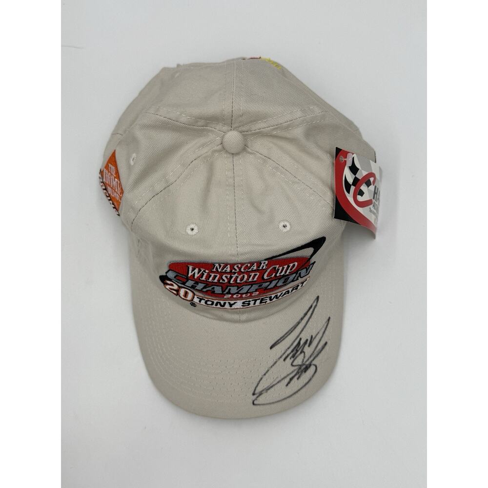 Tony Stewart Signed Hat NASCAR Winston Cup Champion 2002 Chase JSA COA - Picture 5 of 11